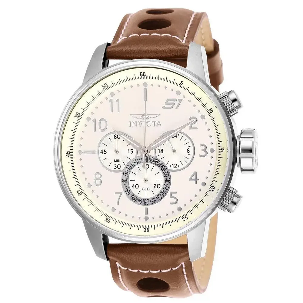 Invicta 25724 S1 Rally Quartz Ivory Dial Watch